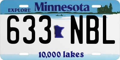 MN license plate 633NBL
