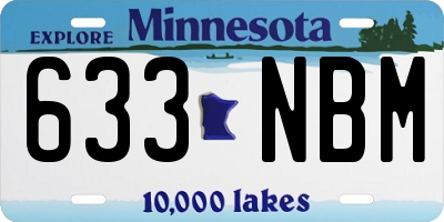 MN license plate 633NBM