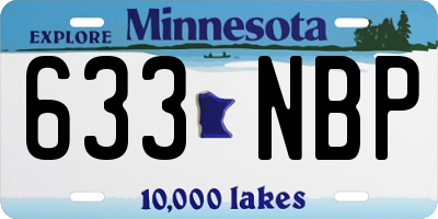 MN license plate 633NBP