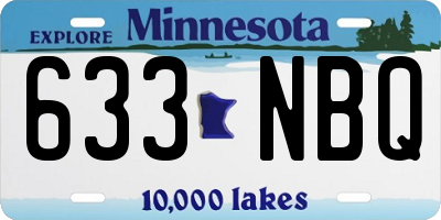 MN license plate 633NBQ