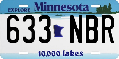 MN license plate 633NBR
