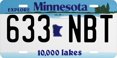 MN license plate 633NBT