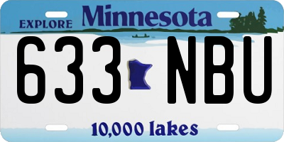 MN license plate 633NBU