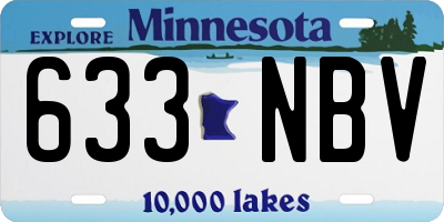 MN license plate 633NBV