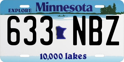 MN license plate 633NBZ