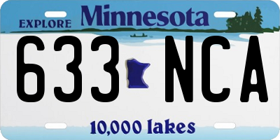 MN license plate 633NCA