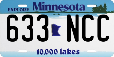 MN license plate 633NCC