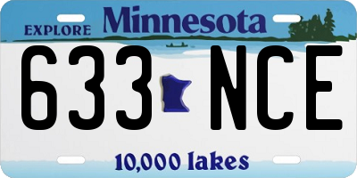 MN license plate 633NCE