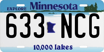 MN license plate 633NCG