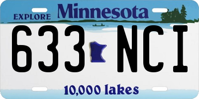 MN license plate 633NCI