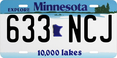 MN license plate 633NCJ