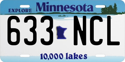 MN license plate 633NCL