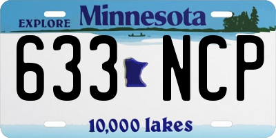 MN license plate 633NCP