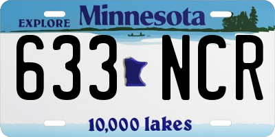 MN license plate 633NCR