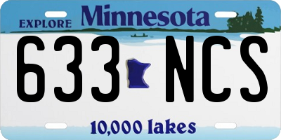 MN license plate 633NCS
