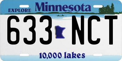 MN license plate 633NCT