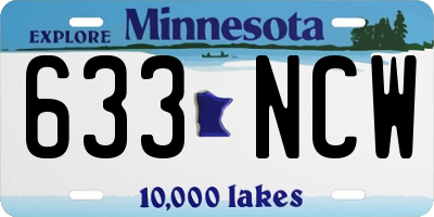 MN license plate 633NCW