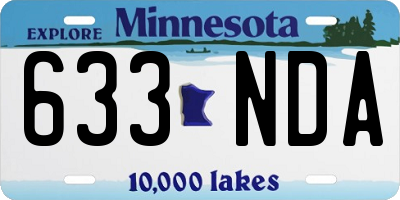 MN license plate 633NDA