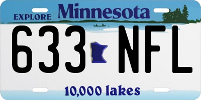 MN license plate 633NFL