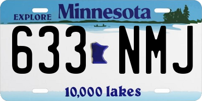 MN license plate 633NMJ