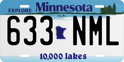 MN license plate 633NML
