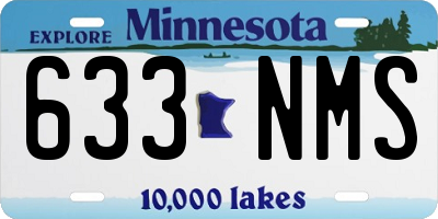 MN license plate 633NMS