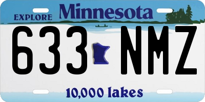 MN license plate 633NMZ