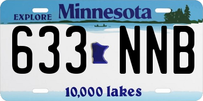 MN license plate 633NNB