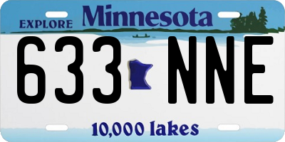 MN license plate 633NNE