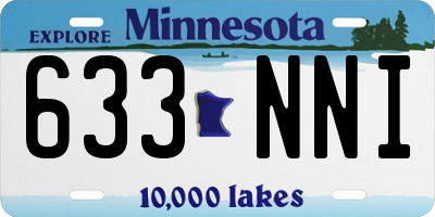 MN license plate 633NNI