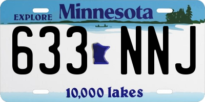 MN license plate 633NNJ