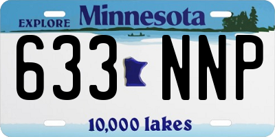 MN license plate 633NNP