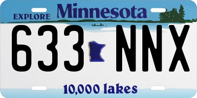 MN license plate 633NNX