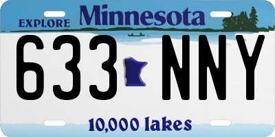 MN license plate 633NNY