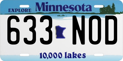 MN license plate 633NOD