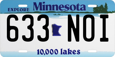 MN license plate 633NOI