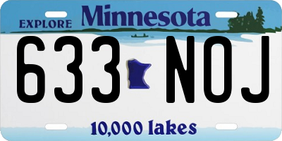 MN license plate 633NOJ