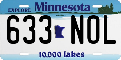 MN license plate 633NOL