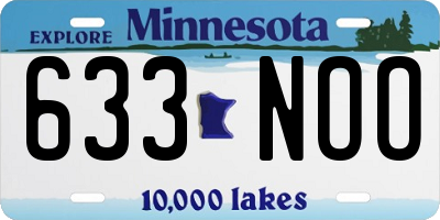 MN license plate 633NOO