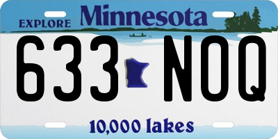 MN license plate 633NOQ