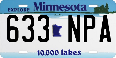 MN license plate 633NPA