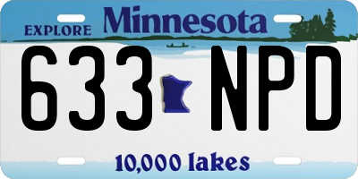 MN license plate 633NPD