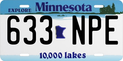 MN license plate 633NPE