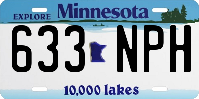 MN license plate 633NPH