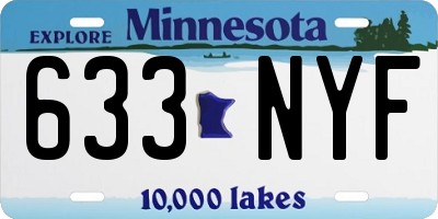 MN license plate 633NYF