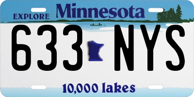 MN license plate 633NYS