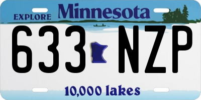 MN license plate 633NZP