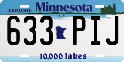 MN license plate 633PIJ