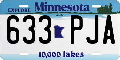 MN license plate 633PJA