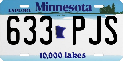 MN license plate 633PJS